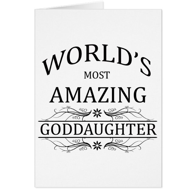 Cartão O Goddaughter o mais surpreendente do mundo (Frente)