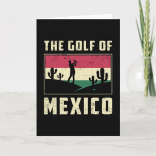Cartão O Golfe Do Mexcico Golf Golfer Engraçado