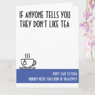 Cartão O grande aniversário azul do Tea Lover