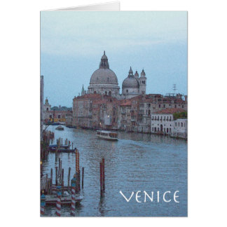 Cartão O Grande Canal ao anoitecer