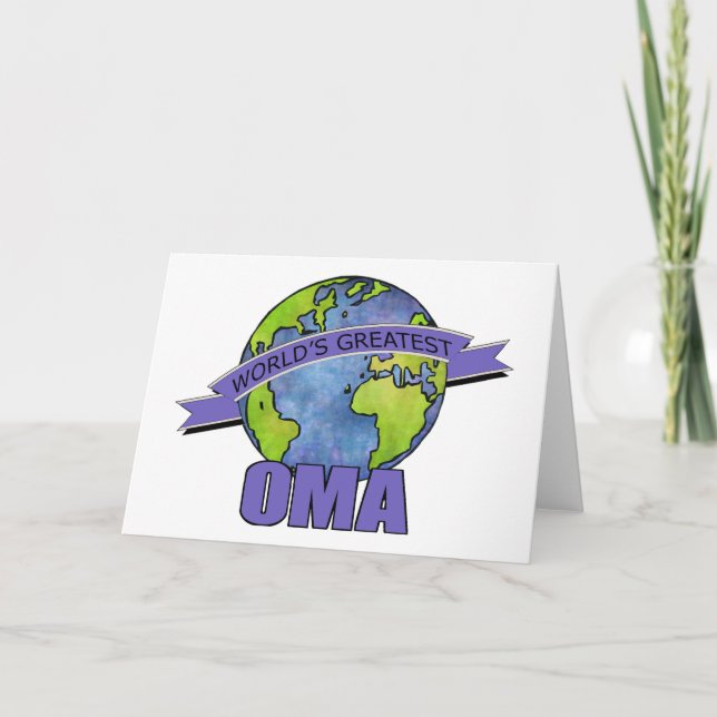 Cartão O grande Oma do mundo (Frente)