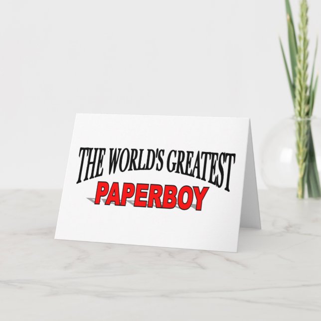 Cartão O Grande Paperboy do Mundo (Frente)