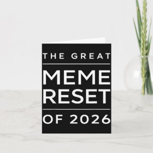 Cartão O Grande Reinício de Memes de 2026 Memes Engraçado
