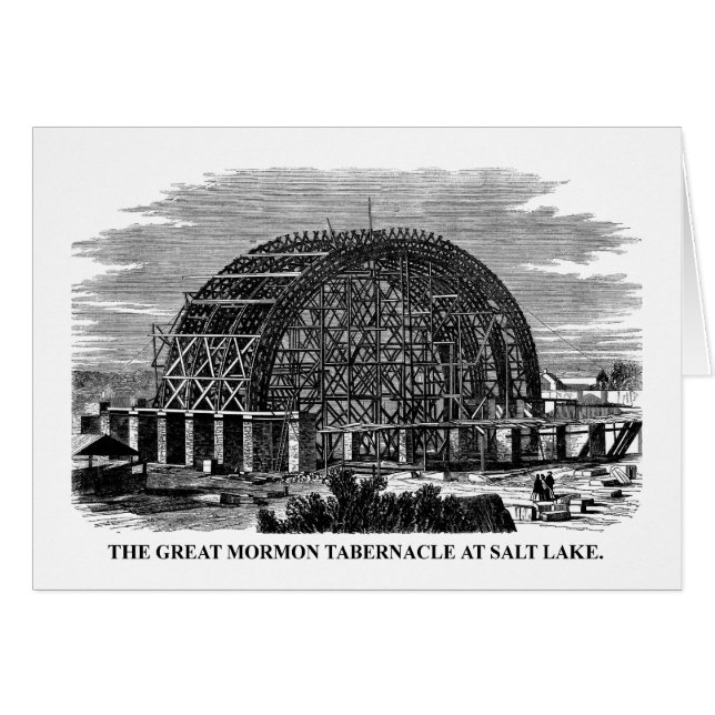 Cartão O grande tabernáculo do Mormon em Salt Lake (Frente Horizontal)