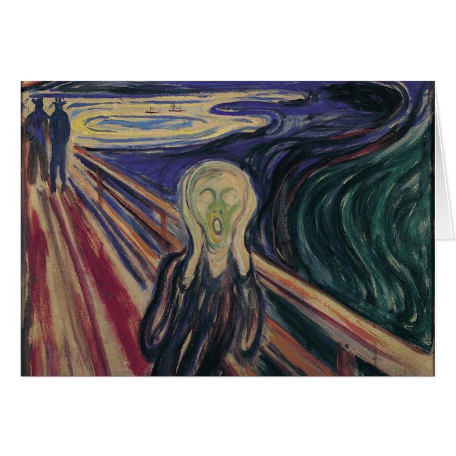 Cartão O Gritar de Edvard Munch, expressionismo venenoso (Frente Horizontal)
