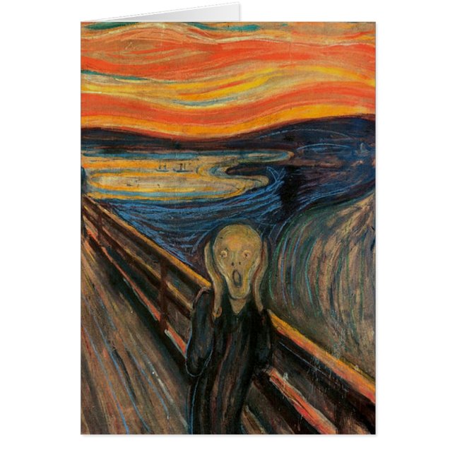 Cartão O gritar por Edvard Munch (Frente)