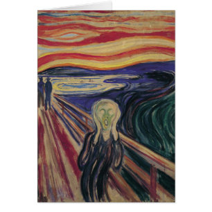 Cartão O Grito de Edvard Munch, Expressionismo Vintage