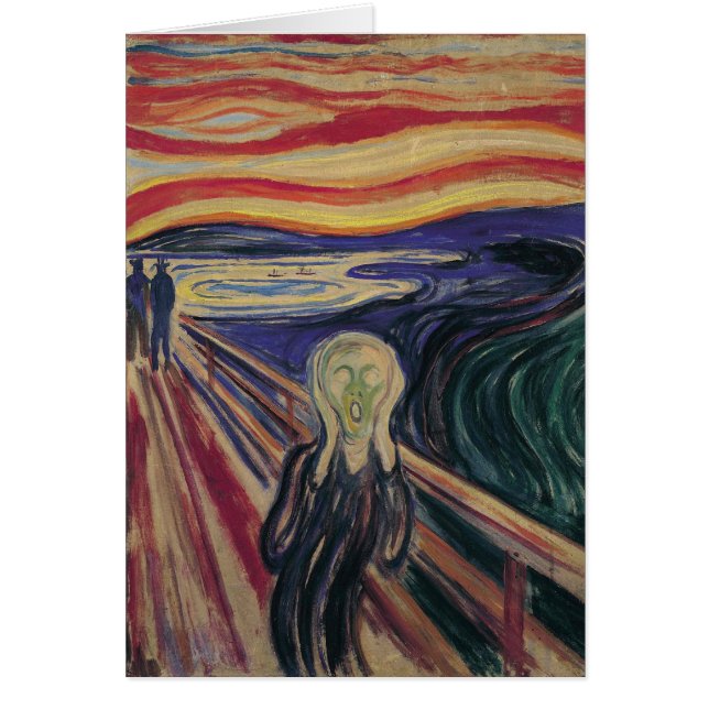 Cartão O Grito de Edvard Munch, Expressionismo Vintage (Frente)