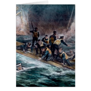 Cartão O grupo titânico do RMS escapa dissipadores da