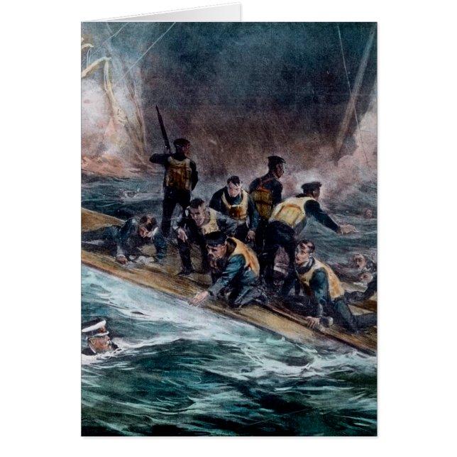 Cartão O grupo titânico do RMS escapa dissipadores da (Frente)