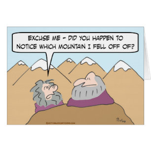 Cartão o guru caiu a montanha