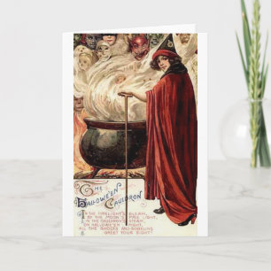 Cartão O Halloween Cauldron