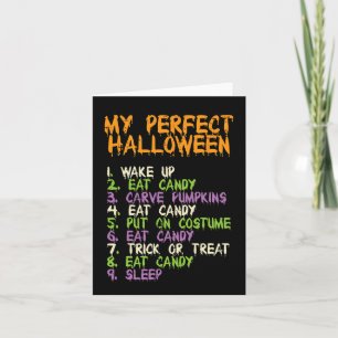 Cartão O Halloween Comeu Um Costume De Doces Meninas Garo