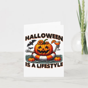 Cartão O Halloween É Um Dia das Bruxas Louco De Estilo De
