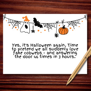 Cartão O Halloween voltou... e o caos também.