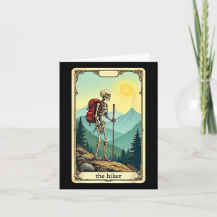 Cartão O Hiker Tarot Card Skeleton Mountain Hiking