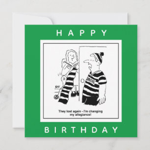 Cartão O Homem Diz Que A Equipe Perdeu Tão Mudando O Cart