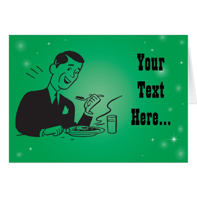 Cartão O Homem Do Tempo De Pé Come Modelo (Frente Horizontal)