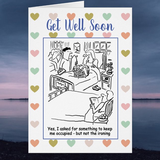 Cartão O Homem Leva O Ironamento Ao Paciente Hospitalar (Criador carregado)