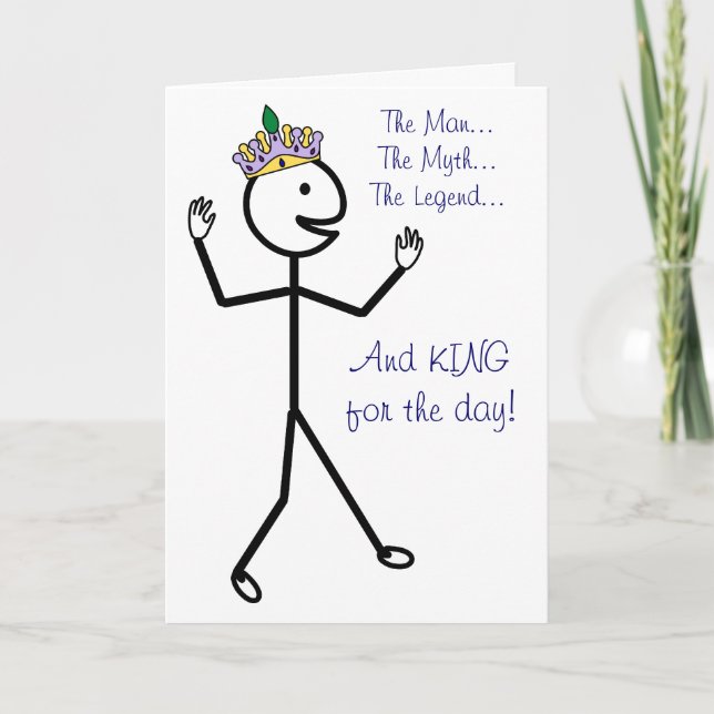 Cartão O Homem O Mito A Lenda - Feliz Dia de os pais (Frente)