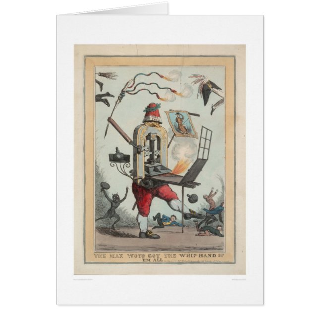 Cartão O homem Wots obteve toda a mão de chicote deles (Frente)