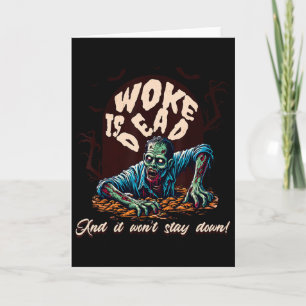 Cartão O Humor Político Zombie Woke É Morto Halloween