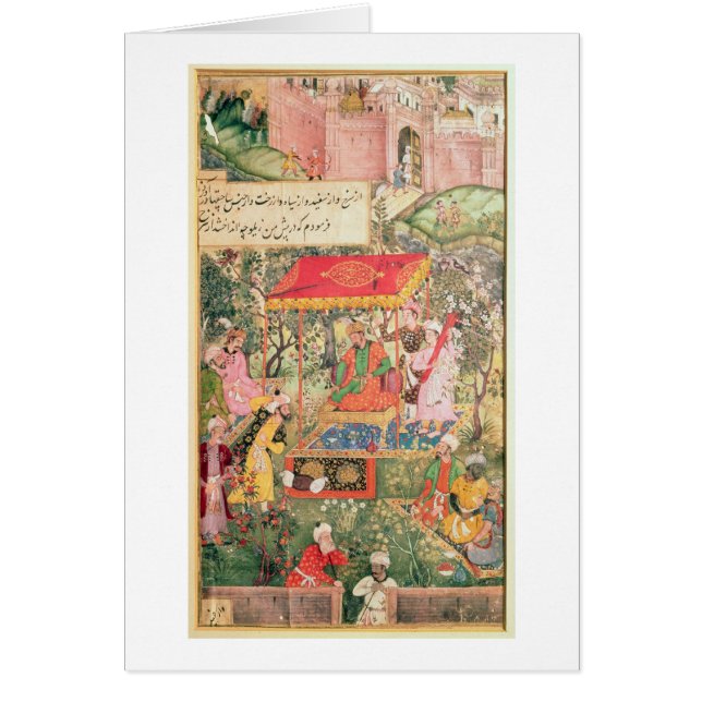 Cartão O imperador Babur do líder recebe os enviado Uzbeg (Frente)