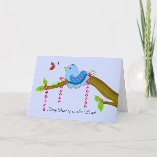 Cartão O Incentivo à Pássaro da Música (Frente)