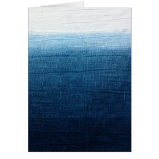 Cartão O índigo Ombre desvanece-se Shibori tingido