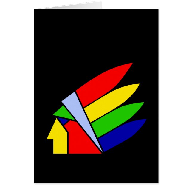 Cartão O índio americano (Frente)