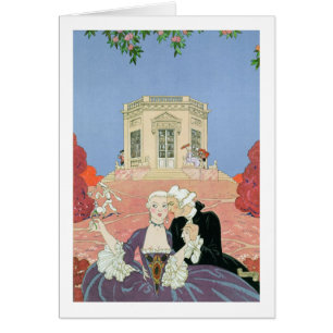 Cartão O Indolents, ilustração para 'Fetes Galantes