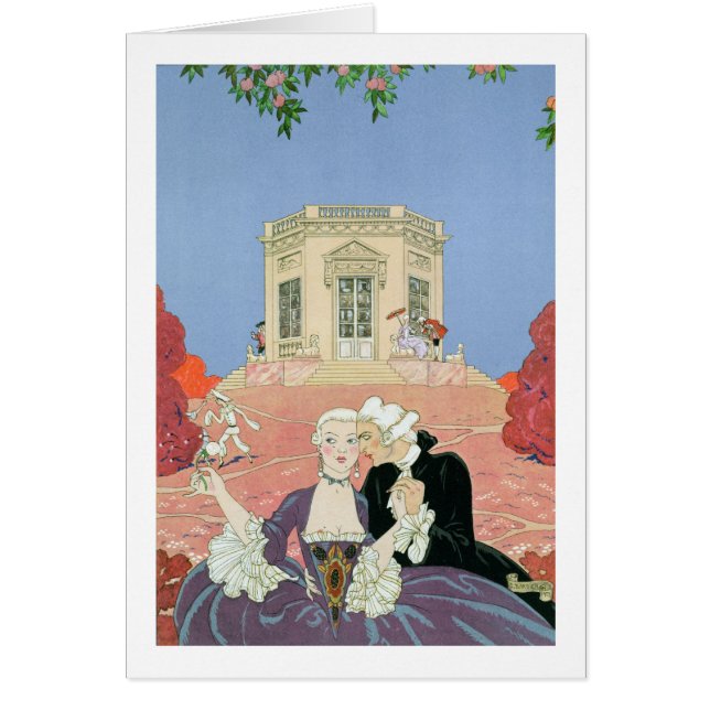 Cartão O Indolents, ilustração para 'Fetes Galantes (Frente)