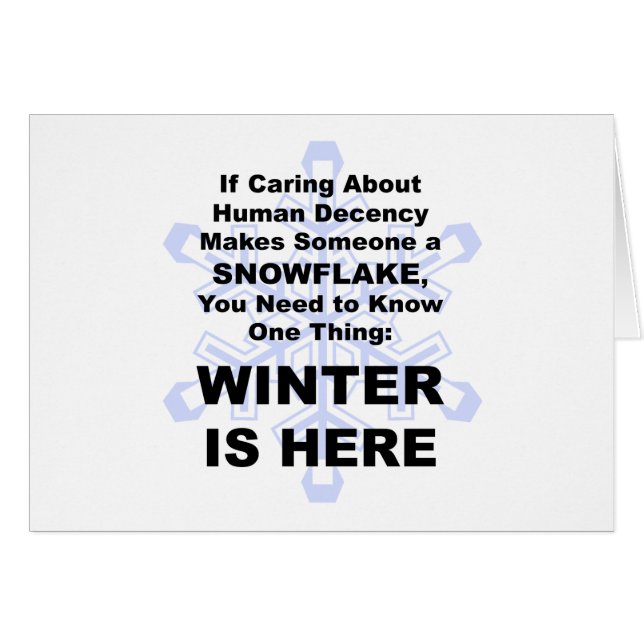 Cartão O inverno está aqui (Frente Horizontal)