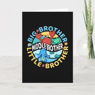 Cartão O Irmão Médio é um Irmão Grande e Pequeno