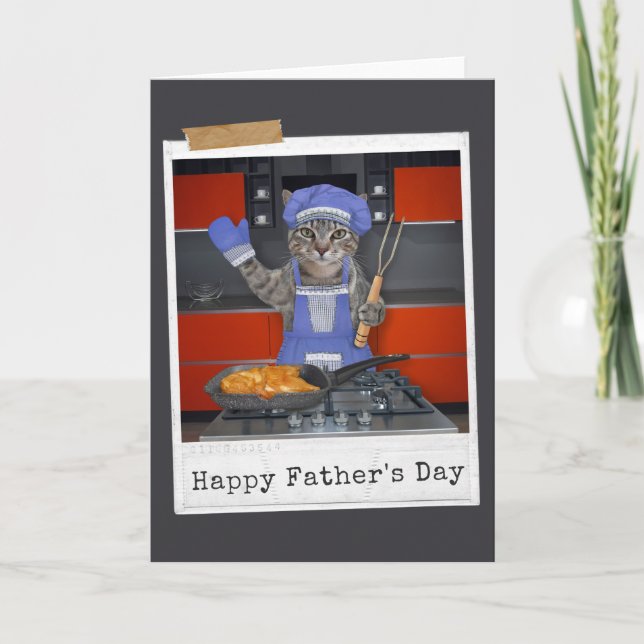 Cartão O janto está pronto! Placa de Dia de os pais Feliz (Frente)