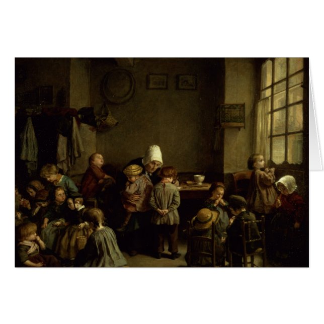 Cartão O jardim de infância (Frente Horizontal)