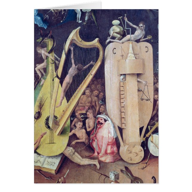 Cartão O jardim de prazeres terrestres (Frente)