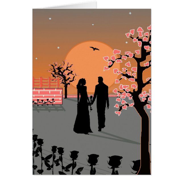 Cartão O jardim de rosas (Frente)