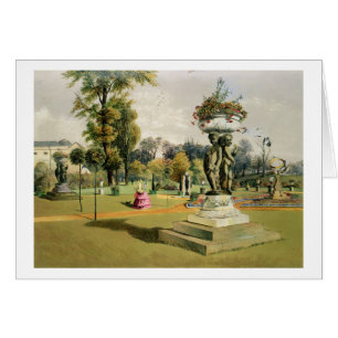 Cartão O jardim do terraço, abadia de Woburn