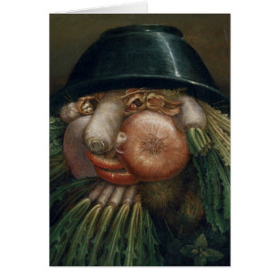 Cartão O jardineiro vegetal - Giuseppe Arcimboldo