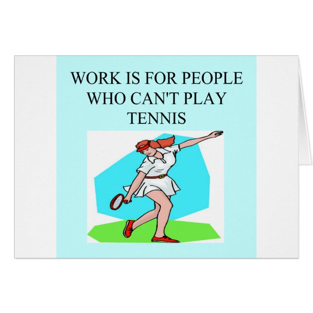 Cartão o jogador de ténis (Frente Horizontal)