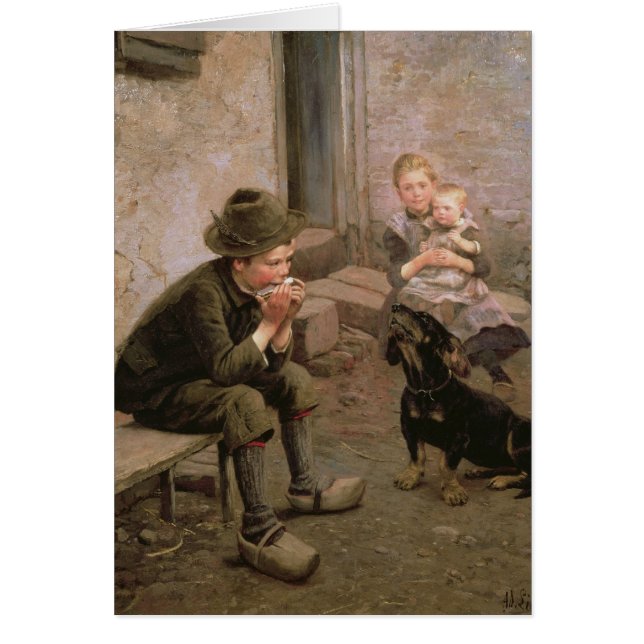 Cartão O jogador do órgão de boca (Frente)