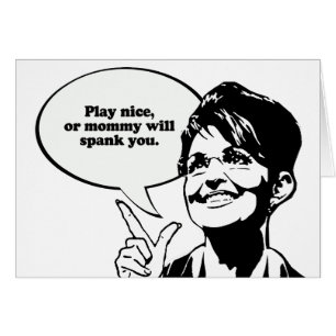 Cartão O jogo agradável ou as mamães espancá-lo-ão