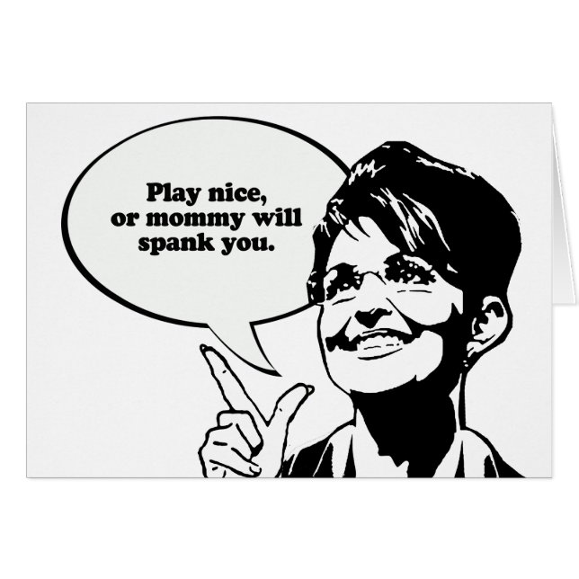 Cartão O jogo agradável ou as mamães espancá-lo-ão (Frente Horizontal)