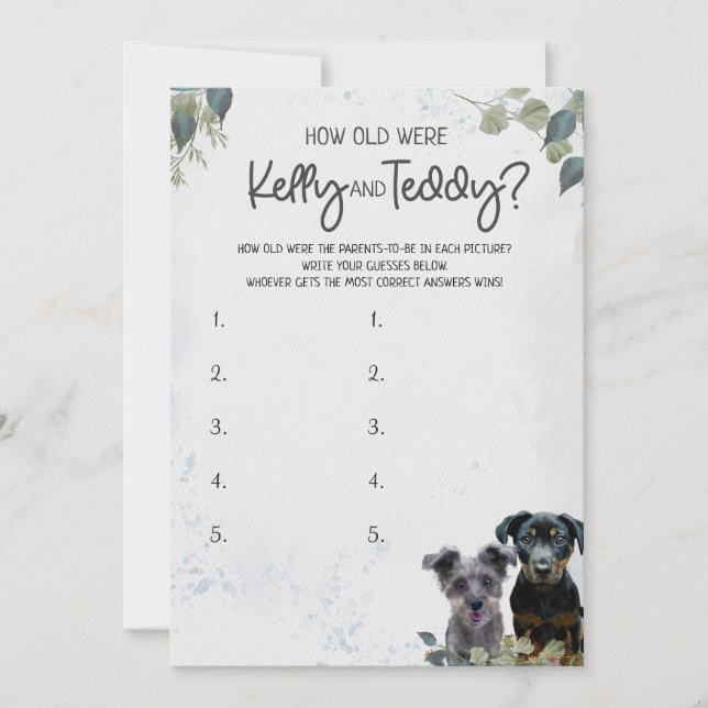 Cartão O jogo de Pai de Rockie e Lyla (Frente)