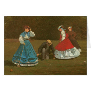 Cartão O jogo do croquet, 1866 (óleo em canvas)