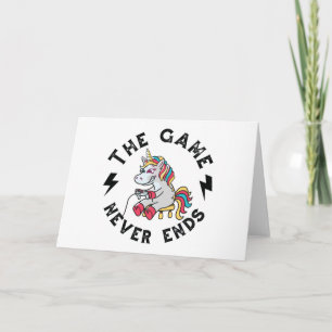 Cartão O Jogo nunca acaba para os Unicórnios