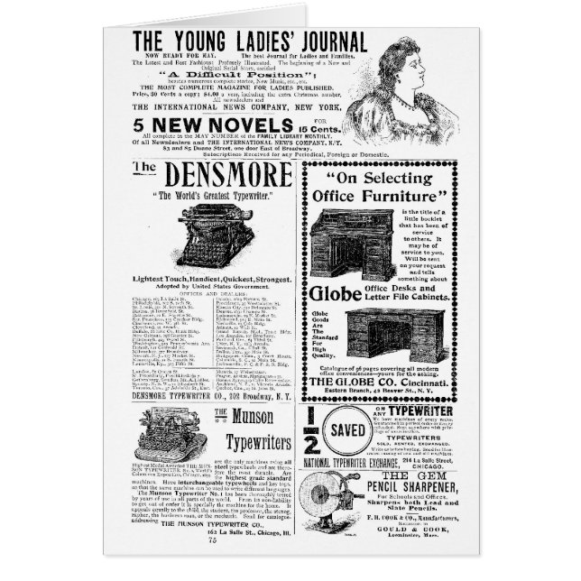 Cartão O Jornal das Jovens Senhoras (Frente)