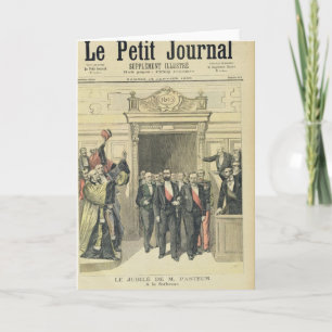 Cartão O Jubileu de Louis Pasteur na Sorbonne