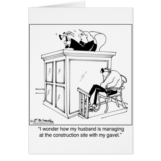 Cartão O juiz usa um martelo, não um Gavel (Frente)